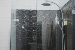 Pressed Tin Panels Original Bathroom Shower Recess Gloss Black