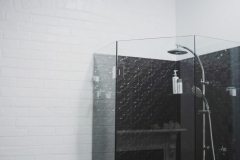 PressedTinPanel Bathroom Shower Recess Gloss Black