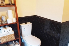 Clover in Black Gloss -Bathroom Dado Wall