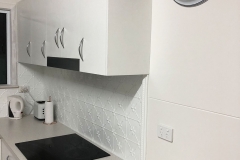 Pressed Tin Panels Clover Kitchen Splashback Bright White Side