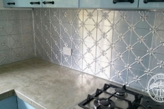 Pressed Tin Panels Clover Kitchen Splashback Raw Close