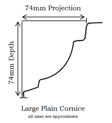 Large Plain Cornice Pressed Metal Cornice