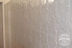 Pressed Tin Panels Lily Vertical Feature Wall Hallway Shale Grey Close Length