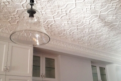Pressed Tin Panels Shield ceiling with Peacock cornice