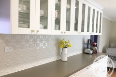 Pressed Tin Panels Original Kitchen Splashback Shoji White Powder Coat Length