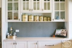 The textured pattern has appeal but doesn't take over other kitchen features