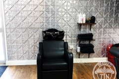 Pressed Tin Panels Snowflakes Feature Wall Hair Salon- Raw