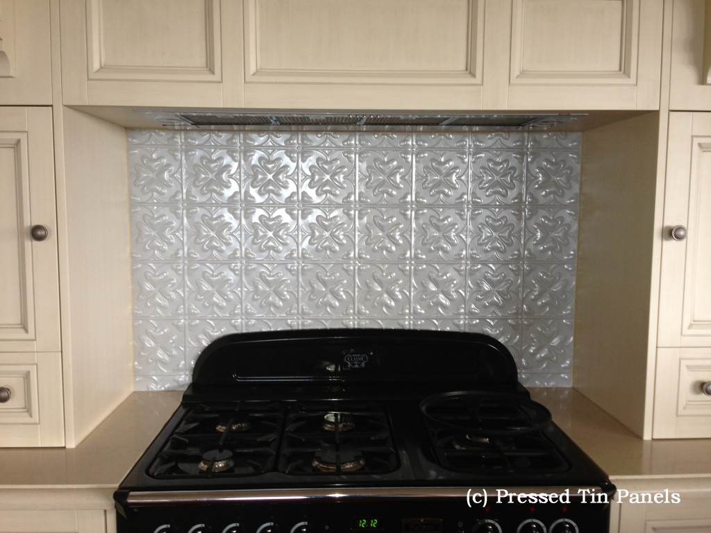 Spades Mercury Silver Kitchen Splash Back