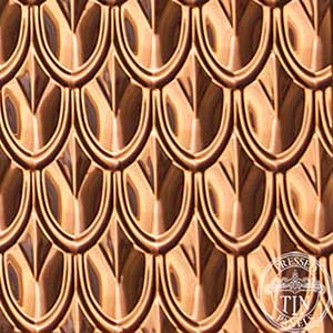 Fish Scale Copper: Image represents 340mm x 350mm approx. size