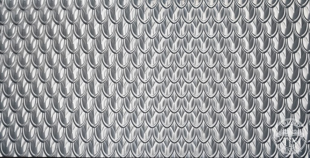full pattern image example of pressed tin panels fish scale pattern