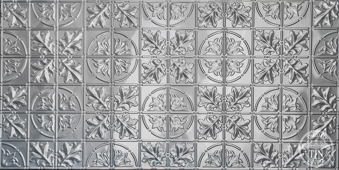 Full size panel image example of Pressed Tin Panels Large Maple pattern 