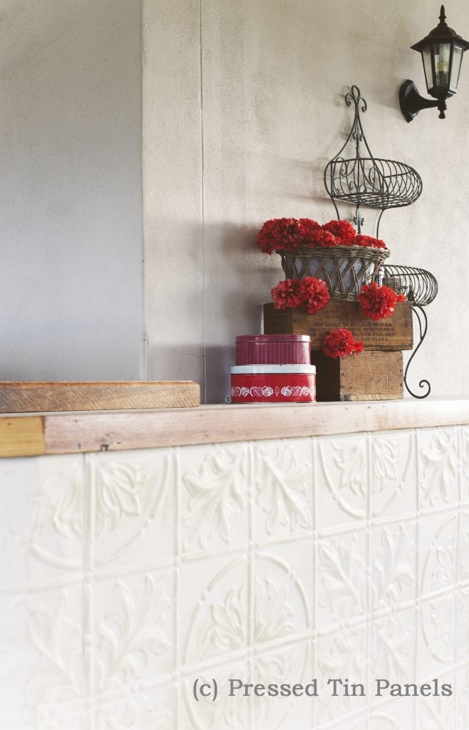 The original painted bar was done in an aged effect - featuring Large Maple pattern