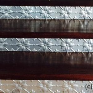 Pressed Tin Panels Original installed as kickboards on steps