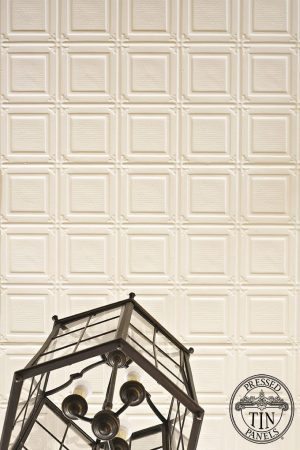 Image example of Pressed Tin panels Ophir pattern installed on ceiling