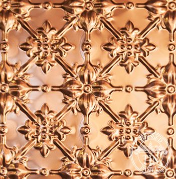 Image example of the pattern repeat of pressed tin panels Original design pressed in copper
