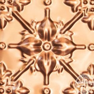 Image example of the pattern repeat of pressed tin panels Original design pressed in copper