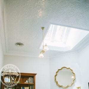 Installed ceiling image example of Pressed Tin Panels Melbourne pattern