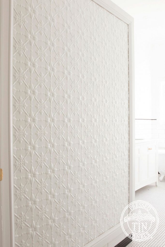 Pressed Tin Panels Original Bathroom Feature Wall