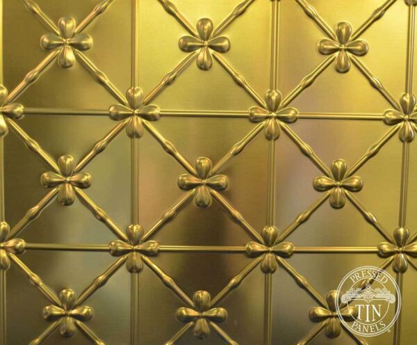 Pressed Tin Panels Clover Brass